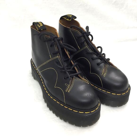 DR. MARTENS Unisex-Adult Black Church Quad Archive Ankle Boot Sz 8 - Picture 3 of 11